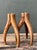 Mid-Century Modern Vintage Carved Wood and Brass Antler Candlesticks - A Pair For Sale - Image 3 of 12