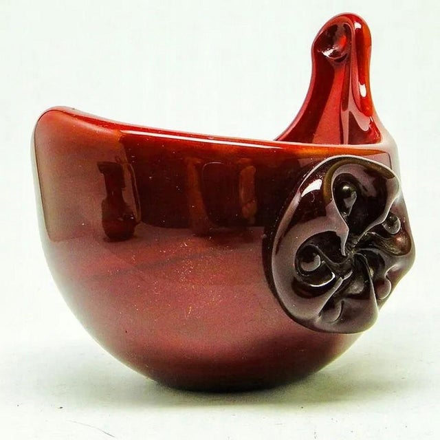 Glass Postmoder Salt Holder by Jerzy Słuczan-Orkusz for Wolomin Glassworks, Poland, 1970s For Sale - Image 7 of 10