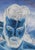 Here, There and Everywhere by John Tarantola | Oil on Panel Blue male figure against a stormy sky. For Sale - Image 4 of 5