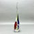 Vintage 1960’s Mid Century Modern Murano attributed teardrop Sommerso sculpture. It is a clear structure with 3 indents...