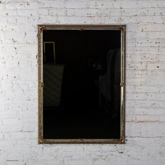 20th Century Neoclassic to Rococo Rectangular Large Wall Mirror With Ornate Gilded Frame For Sale - Image 11 of 18