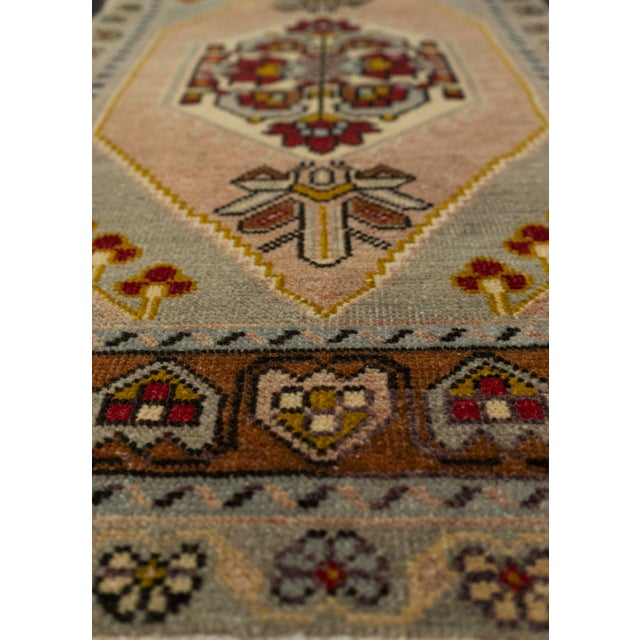 Turkish Turkish Mini Rug Oriental Hand Knotted Vintage Rug 1'8" x 3'6" #21165 For Sale - Image 3 of 8