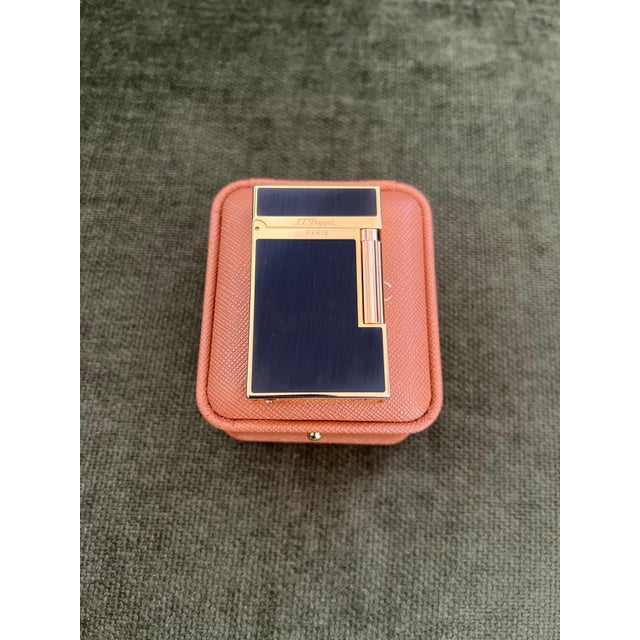 Art Deco Rare Vintage Dupont Lighter & Christian Dior Cufflinks & Neck Tie Gift Set For Sale - Image 3 of 18