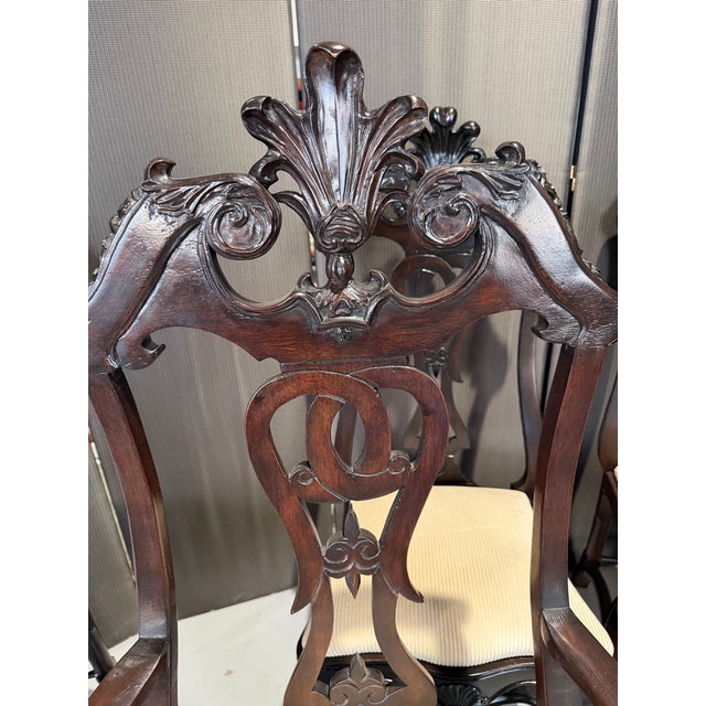 10 Portuguese Rococo Dining Chairs in Jacaranda Wood - 6 18th C. 4 20th C. For Sale - Image 15 of 15