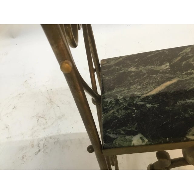 19th Century French Marble and Brass Two-Tier Table For Sale - Image 10 of 12
