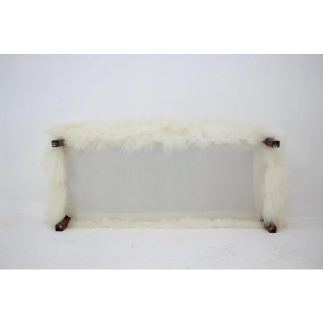 Czechoslovakian Art Deco Sheepskin Ottoman, 1930s For Sale - Image 12 of 17