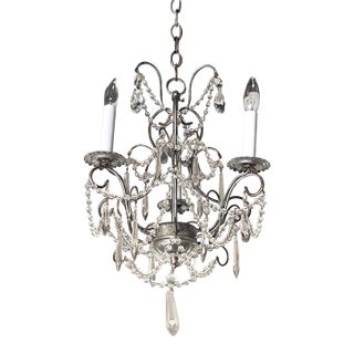 Small Scale Crystal Chandelier For Sale