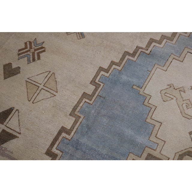 Vintage Cream Blue Oversize Rug - 13' x 15' For Sale - Image 9 of 9