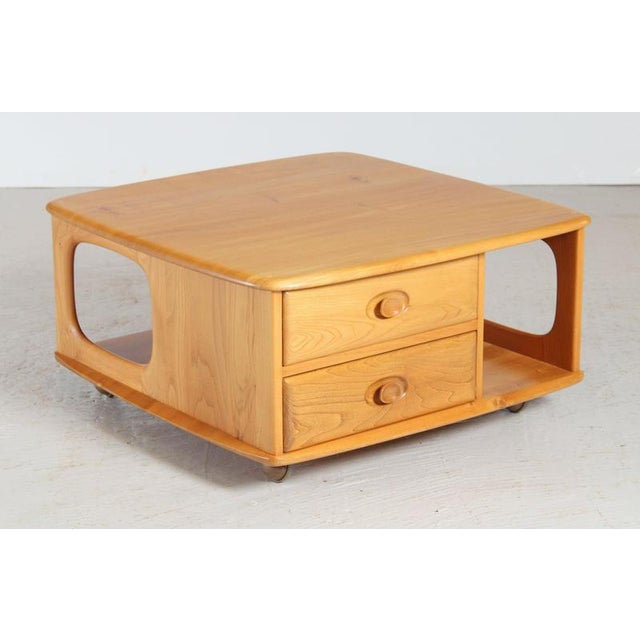 Mid-Century Pandora's Box Side Table in Beech and Elm from Ercol, 1970s For Sale - Image 13 of 13