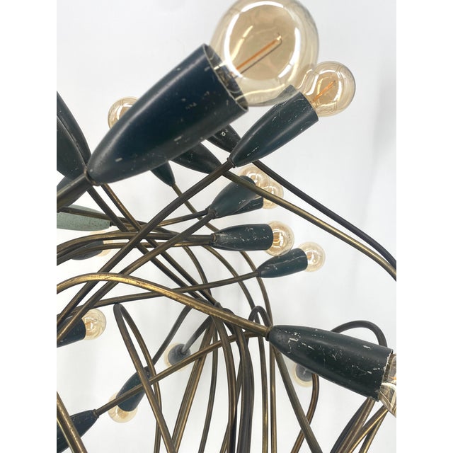 Art Deco 28-Arm Lamp Object with Acrylic Glass Ring, 1920s For Sale - Image 14 of 15