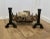 Large Antique Inglenook Fire Grate on Andirons For Sale - Image 6 of 8