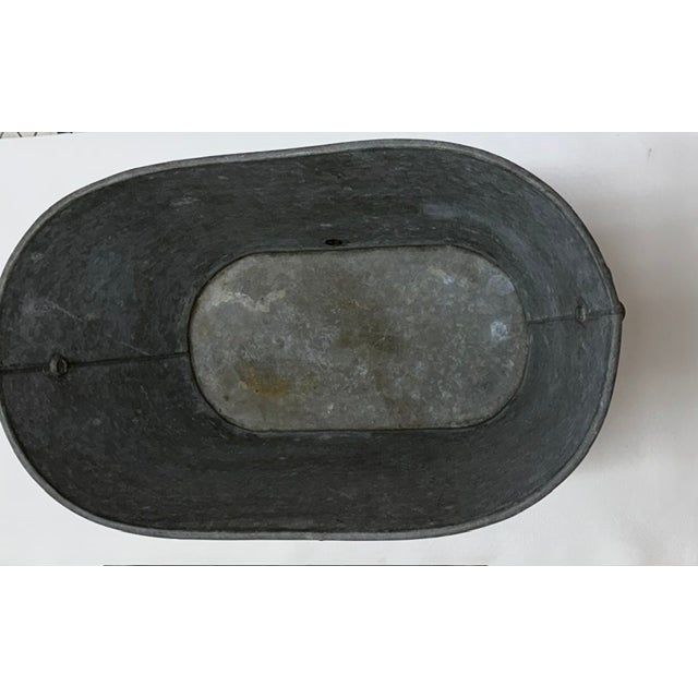 1990s Hen-Feathers Collection Galvanized Clawfoot Garden Tub Trough For Sale - Image 10 of 14