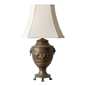Russian Brass Double-Headed Eagle Lamp