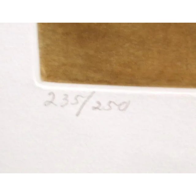 1980s Kaiko Moti "Sur Ma Table" Pomegranates and Pears Still Life Hand Signed Color Etching Unframed For Sale - Image 5 of 6