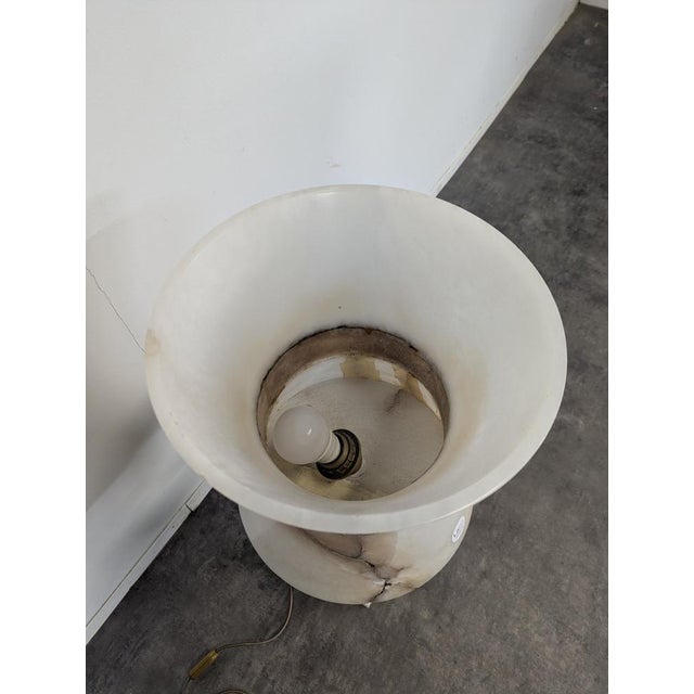 Art Deco Style Alabaster Lamp For Sale - Image 6 of 7