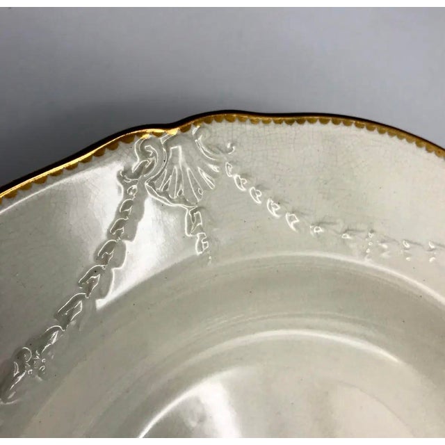 Minton Antique Victorian Minton Ironstone Bowls With Molded Swag & Shell Decoration – Set of 6 For Sale - Image 4 of 11