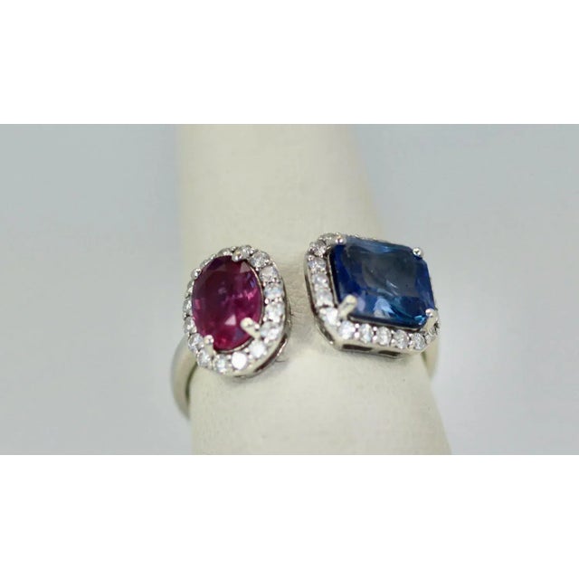 This is part of Chairish’s Fine Jewelry assortment. 18K Blue and Pink Sapphire Diamond Ring 3.28 carats I just love this...