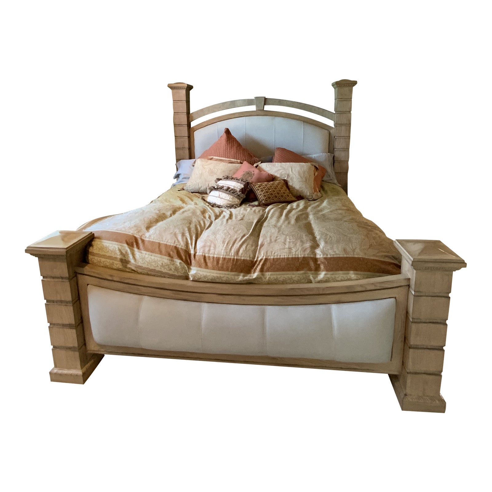 Drexel Heritage Insignia King Suede Bedframe Chairish