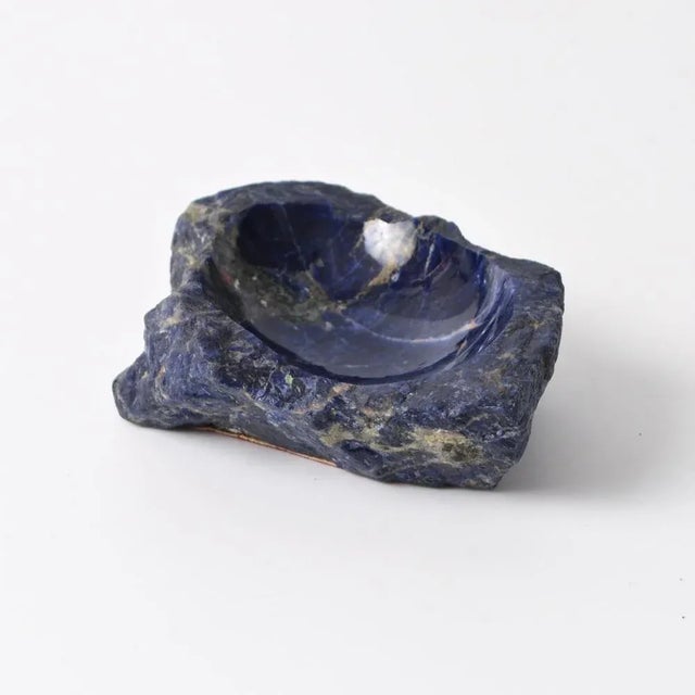 Mid-Century Modern Blue Stone Bowl, 1970s For Sale - Image 3 of 9