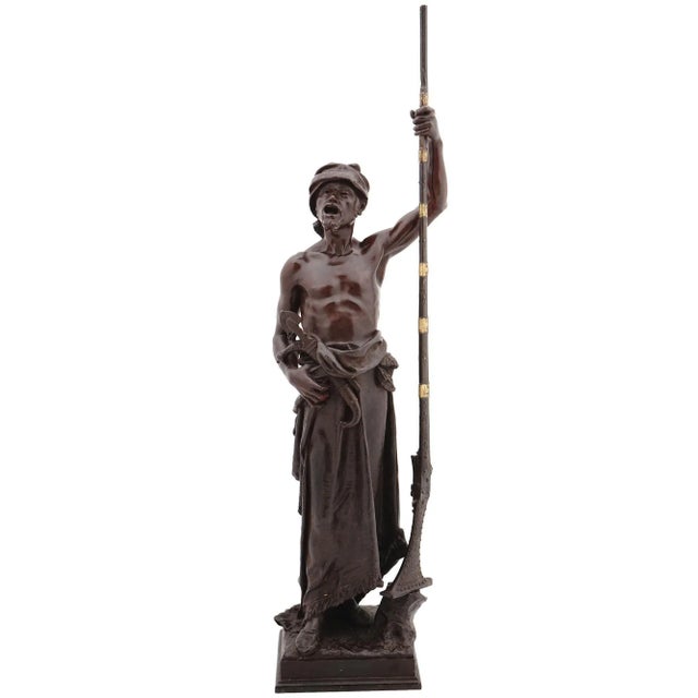 Early 20th Century French Orientalist Bronze of Arab Soldier After Joaquin Angles (1859-1925) For Sale - Image 5 of 6