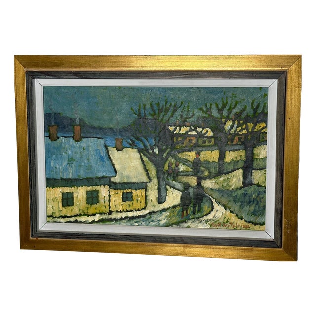 Erik Hilströml, Winter Landscape, 1960s, Oil on Panel, Framed For Sale