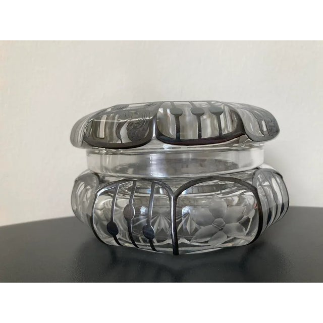 Jewelry Box With Silver Overlay by Heisey, Early 20th Century For Sale - Image 15 of 18