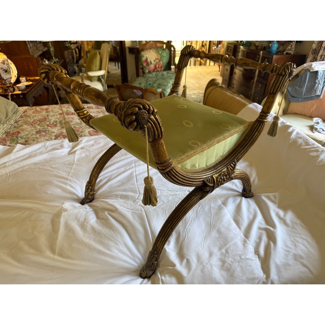 Mid Century Pair of French Regency Benches For Sale - Image 4 of 15