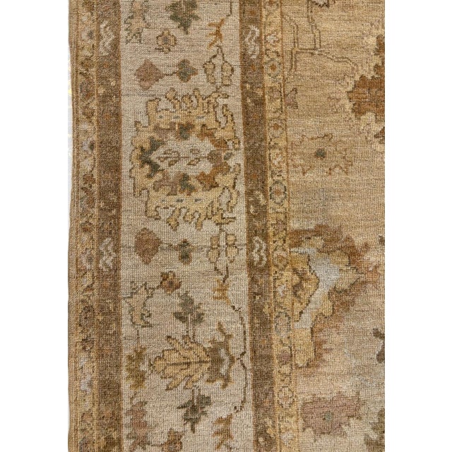 1980s 1980s Oushak Carpet , 11'7" X 21'10" For Sale - Image 5 of 7
