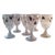 Black & Gold Boomerang Goblets - Set of 6 For Sale
