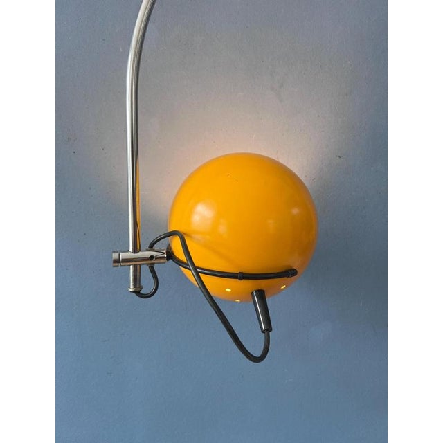 Vintage Yellow Arc Eyeball Wall Lamp by Herda For Sale - Image 6 of 13