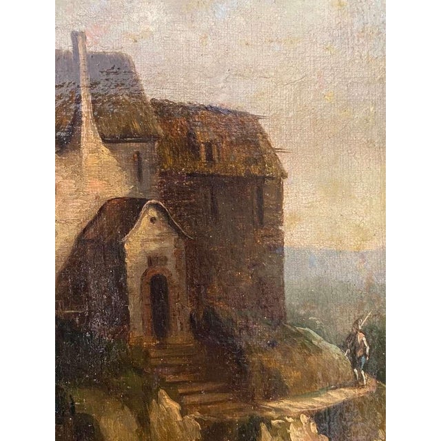 Textile Dutch Romantic Landscape, After Jacob Van Ruisdael, Oil on Canvas, Late 17th Century. For Sale - Image 7 of 9