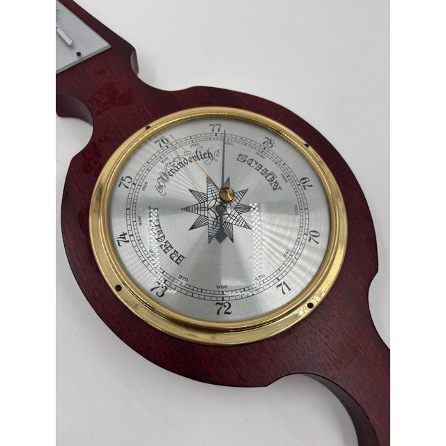 Mid-Century Modern Barometer with Thermometer, 1950s For Sale - Image 3 of 18