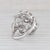 Vintage 1.41ctw Diamond Cluster Ring 14k White Gold Heart Accents Size 5.5 For Sale - Image 4 of 8