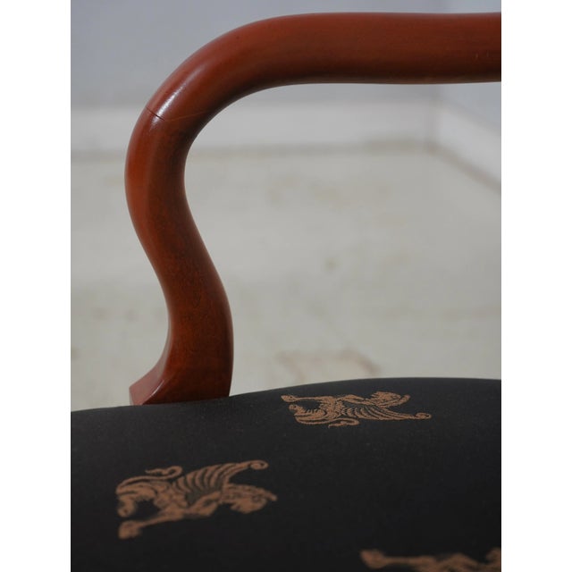 Set of 4 Century Biedermier Walnut & Ebony Armchairs For Sale - Image 10 of 18