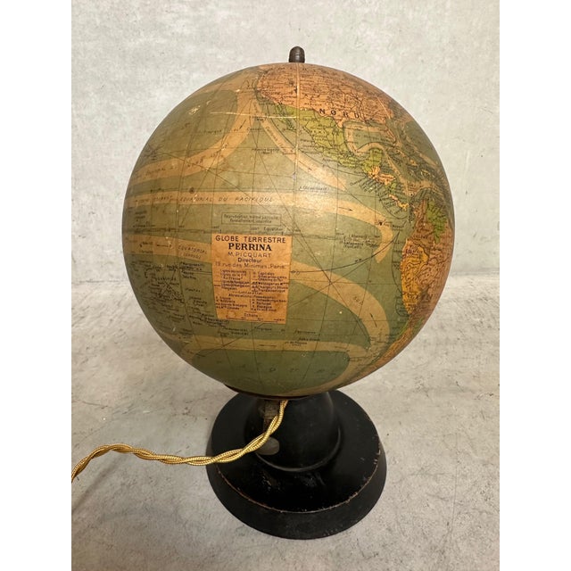 Wood Vintage Globe in Glass, 1950s For Sale - Image 7 of 12