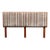 Vintage Mid Century Modern Style Brown Velvet Stripped Queen Headboard For Sale