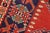 Textile Bohemian Kargahi 1980's Rust/Blue Wool Rug - 6'4'' X 8'10'' For Sale - Image 7 of 10