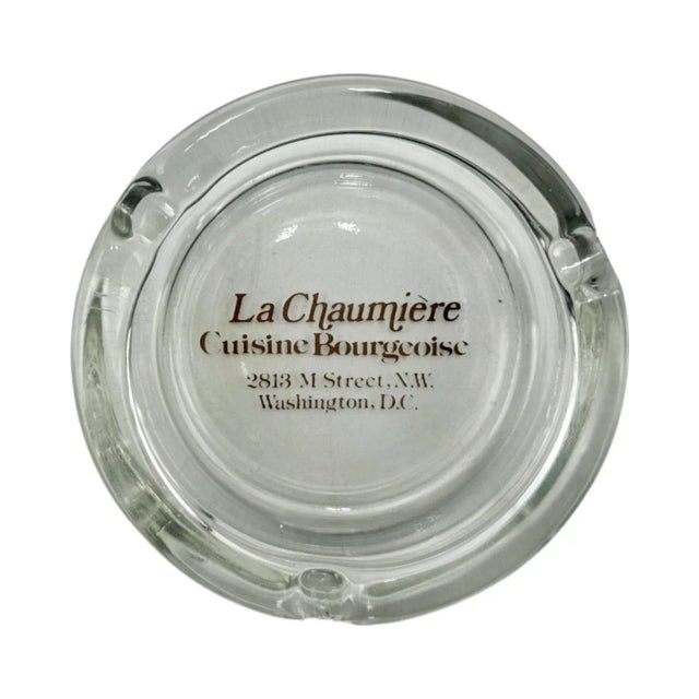 Vintage La Chaumiere Restaurant Washington, DC Ashtray Glass For Sale In Washington DC - Image 6 of 12