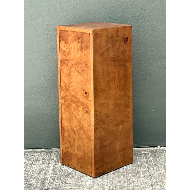Wood Vintage Burl Wood Pedestal For Sale - Image 7 of 12