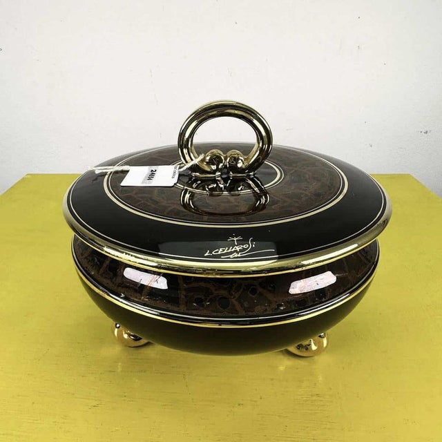 Black Ceramic Object Holder For Sale - Image 8 of 8