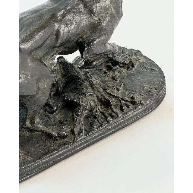Bronze French 19th Century Labrador Cast Bronze Sculpture For Sale - Image 8 of 10