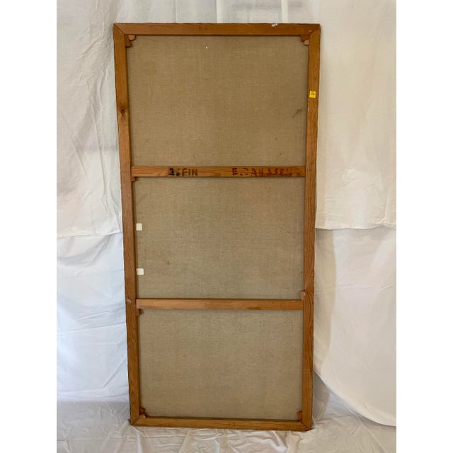 Green Mid Century French Life Size Figurative Nude Lady Female Portrait Original Oil Painting Attributed to Jose Vilato Ruiz Fin (1916-1969). For Sale - Image 8 of 12