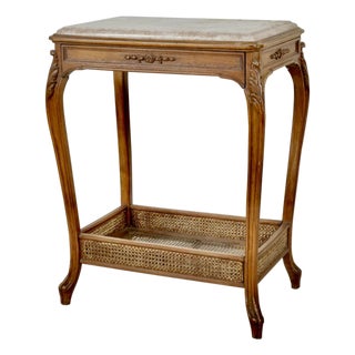 19th Century Louis XV-Style Side Table With Stone Top For Sale
