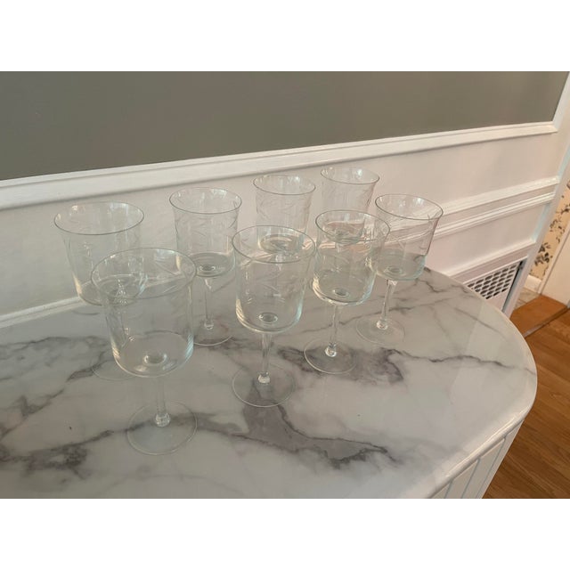 These elegant etched crystal wine glasses will grace any table. Bring back glamour and style with these unique and...