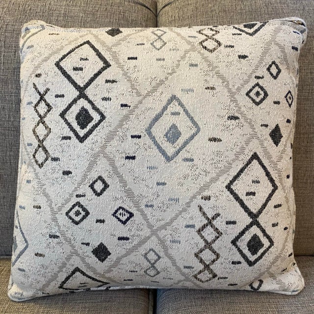 Early 21st Century Modern Neutral Geometric Tribal Design Woven Throw Pillows-Set of Two For Sale - Image 5 of 12