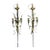 Italian Gilt Wood & Tole Sword Candle Wall Sconces a Pair For Sale
