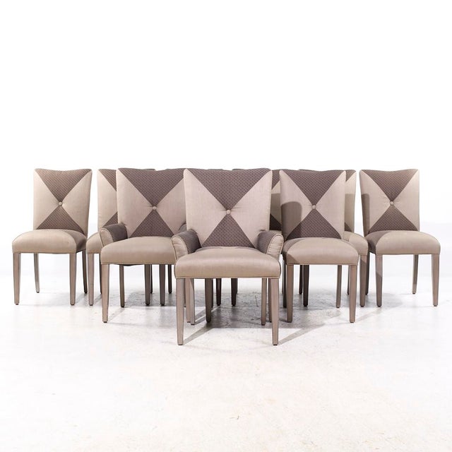 Sally Sirkin Lewis for J Robert Scott Dining Chairs - Set of 10 Each armless chair measures: 19 wide x 25 deep x 39.25...