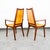 Wood Mid Century Modern Dining Chairs Set 8 Armchairs Orange Solid Walnut MCM Captain For Sale - Image 7 of 12