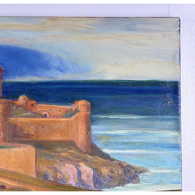 Late 20th Century Late 20th Century Large Signed Steve LeBailly Original Oil – "Fort La Latte, St. Malo Bay" For Sale - Image 5 of 10