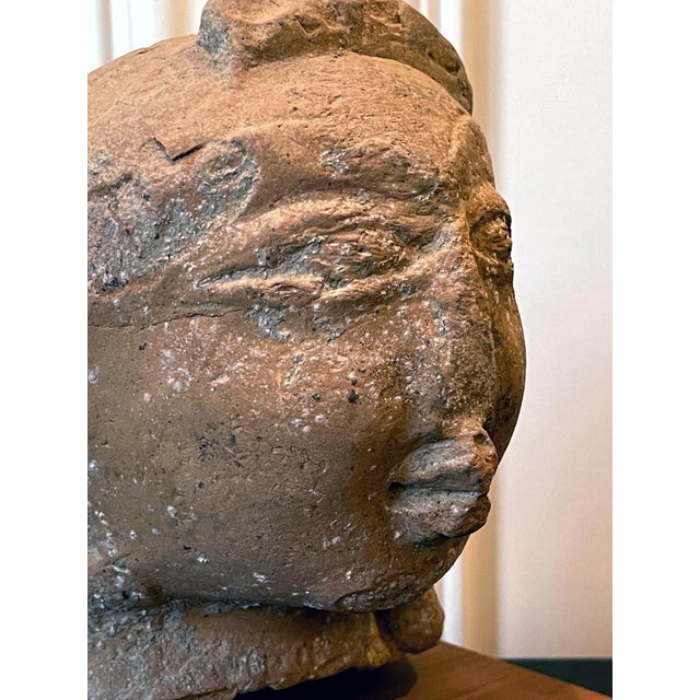 Indian Terracotta Sculpted Head Gupta Period For Sale - Image 14 of 17